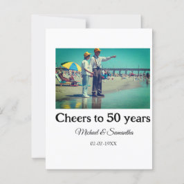 50周年記念日おめでとう　名前　写真　日付を入れて ポストカード