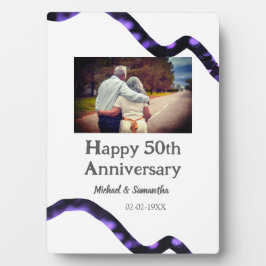 50周年記念日おめでとう　名前　写真　日付を追加 フォトプラーク