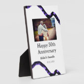 50周年記念日おめでとう　名前　写真　日付を追加 フォトプラーク (側面)