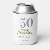 50周年記念日お名前入りシルバーゴールド 缶クーラー (缶裏面)