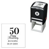 50周年記念日お名前入り記念日 シルバー ゴールド 日付 セルフインキングスタンプ (インサイチュ)