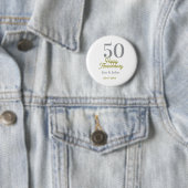 50周年記念日お名前入り記念日 シルバー ゴールド 日付  缶バッジ (インサイチュ)