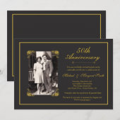 50周年記念日 招待状 (正面/裏面)