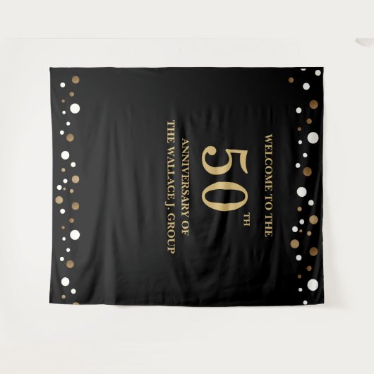 50周年記念法人写真用バックドロップ タペストリー (正面(横))