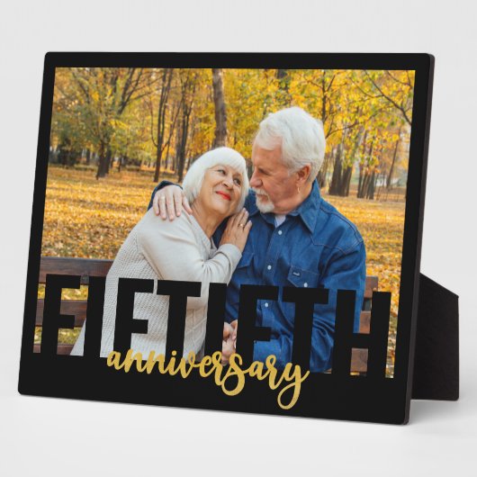 50周年記念特大タイポグラフィ写真 フォトプラーク (側面)