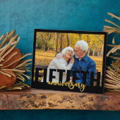 50周年記念特大タイポグラフィ写真 フォトプラーク (側面)