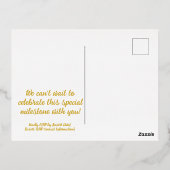 50周年記念箔押し招待状ポストカード 箔招待状ポストカード (裏面)