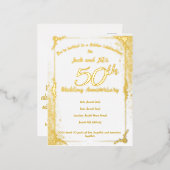 50周年記念箔押し招待状ポストカード 箔招待状ポストカード (正面/裏面)