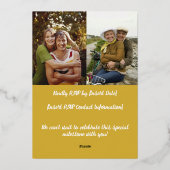 50周年記念箔押し招待状 箔招待状 (裏面)