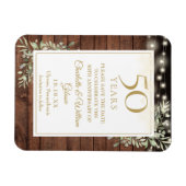 50周年記念素朴木材の日付を保存 マグネット (横)