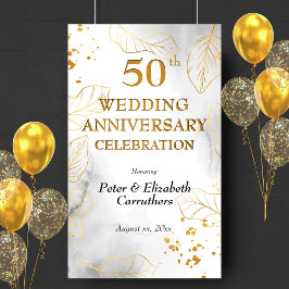 50周年記念結婚お祝いゴールデンパーティー 横断幕