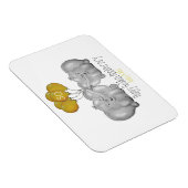 50周年記念結婚かわいいゾウ マグネット (右側)