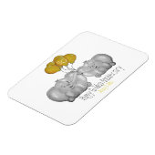 50周年記念結婚かわいいゾウ マグネット (左側)