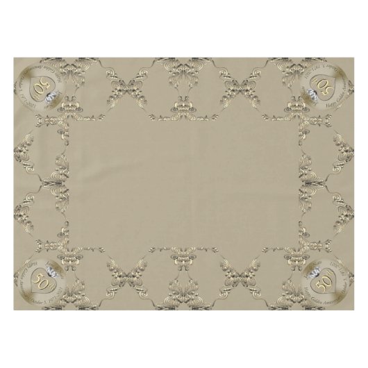 50周年記念結婚のテーブルクロス テーブルクロス (正面(横))