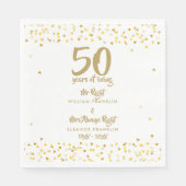 50周年記念結婚のミセス・ライト・おもしろい スタンダードランチョンナプキン (正面)
