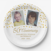 50周年記念結婚の子どもの写真 ペーパープレート (正面)