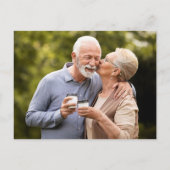 50周年記念結婚の2写真Save The Date 案内ポストカード (裏面)