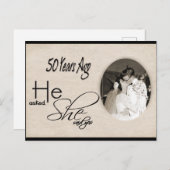 50周年記念結婚はがき インビテーションポストカード (正面/裏面)