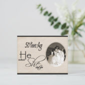 50周年記念結婚はがき インビテーションポストカード (スタンド正面)