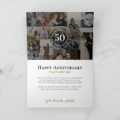 50周年記念結婚インフィニティ写真コラージュ カード (内部)