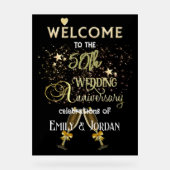 50周年記念結婚ウェルカムサイン アクリルサイン (正面)