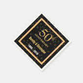 50周年記念結婚カスタマイズ可能V02 スタンダードカクテルナプキン (角)