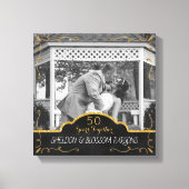 50周年記念結婚カップル写真記念 キャンバスプリント (正面)