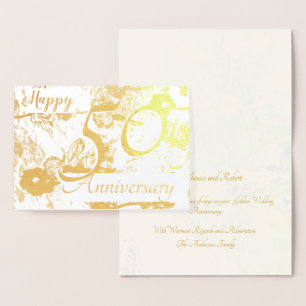 50周年記念結婚カード付き文字 箔カード