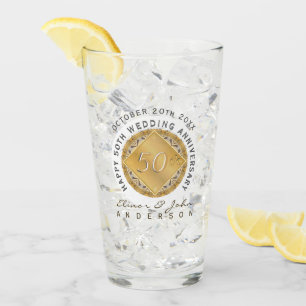 50周年記念結婚ガラス タンブラーグラス