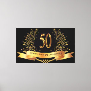50周年記念結婚キャンバスのプリント キャンバスプリント