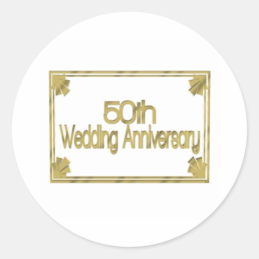 50周年記念結婚ギフトkw ラウンドシール (正面)
