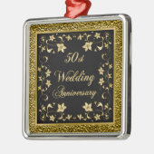 50周年記念結婚クリスマスオーナメント メタルオーナメント (左)