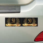 50周年記念結婚グリーティングカード バンパーステッカー (車上)
