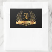 50周年記念結婚グリーティングカード 長方形シール (バッグ)