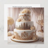 50周年記念結婚ケーキ 招待状 (正面/裏面)