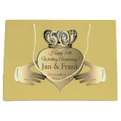 50周年記念結婚ゴールデンクラドー  ラージペーパーバッグ (正面)