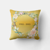 50周年記念結婚ゴールドフォイルバラガーランド クッション (裏面)