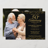 50周年記念結婚サプライズパーティー2枚 招待状 (正面/裏面)