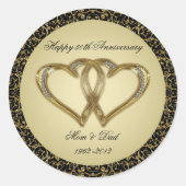 50周年記念結婚シール ラウンドシール (正面)