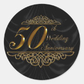 50周年記念結婚シール ラウンドシール (正面)