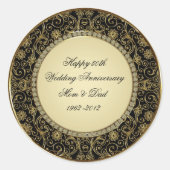 50周年記念結婚ステッカー ラウンドシール (正面)