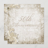 50周年記念結婚テレマークデザインカスタム 招待状 (正面/裏面)