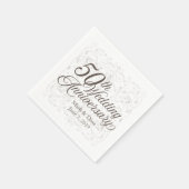 50周年記念結婚ナプキン スタンダードカクテルナプキン (角)