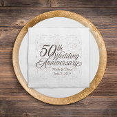 50周年記念結婚ナプキン スタンダードカクテルナプキン