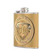 50周年記念結婚ハートエンブレム フラスク (左)