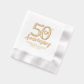 50周年記念結婚ハートグラフィックカスタムグラフ 箔ナプキン (左)