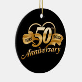 50周年記念結婚ハート セラミックオーナメント (右)