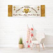 50周年記念結婚バナーパーソナライズされた 横断幕 (インサイチュ)