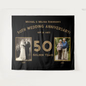 50周年記念結婚バナー – ゴールデンイヤーポー タペストリー (正面(横))