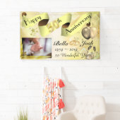 50周年記念結婚バナー（写真あり） 横断幕 (インサイチュ)